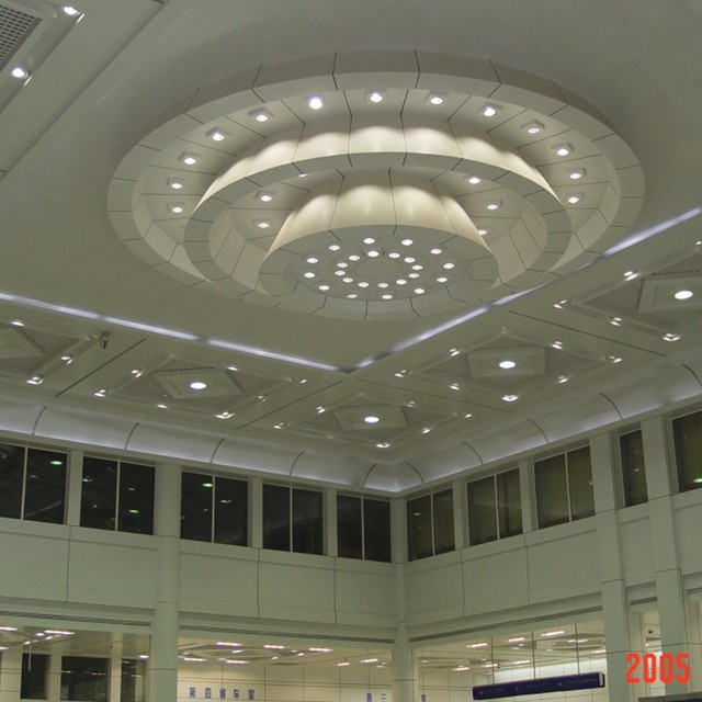 Aluminum jewellery showroom ceiling design