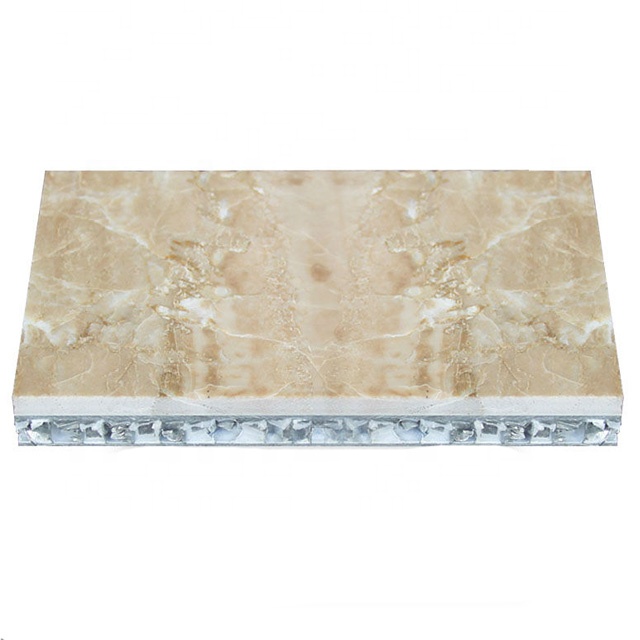 Marble/Stone grain aluminum honeycomb panels for column cladding 